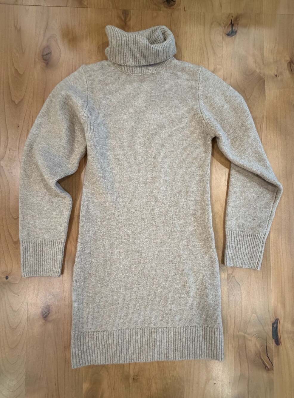 Vici Women's Beige Turtleneck Long Sleeve Sweater Dress Size Small new